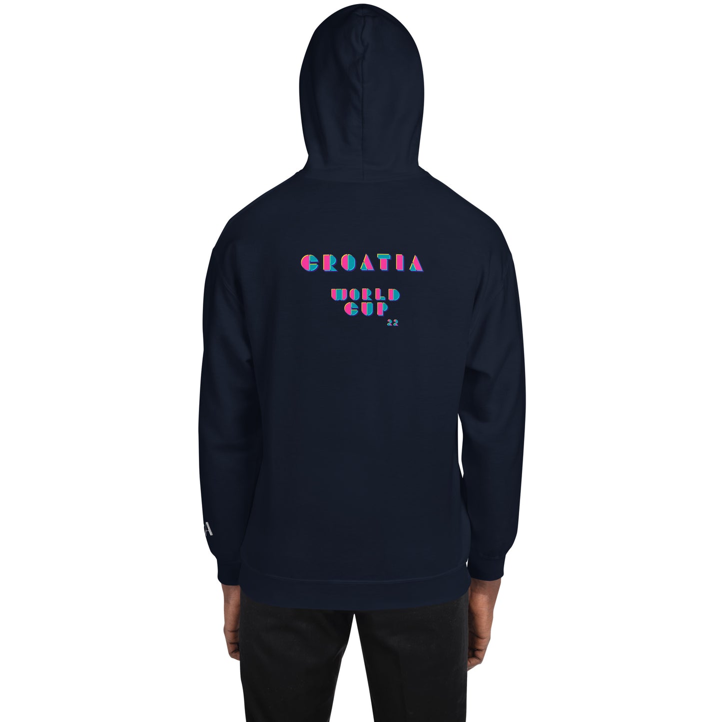 Unisex Retro World Cup 22 Hoodie Embroided Front