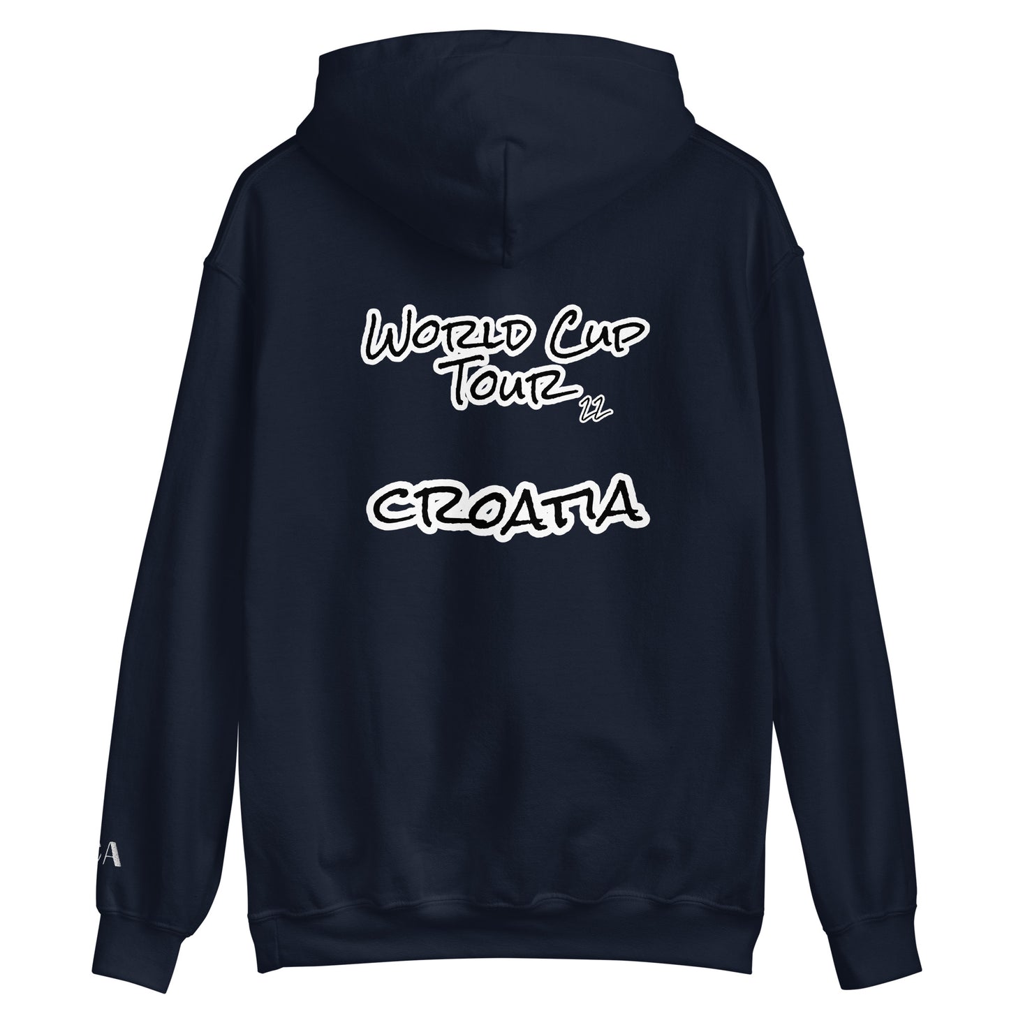 World Cup Tour 22 Croatian Unisex Hoodie - black writing