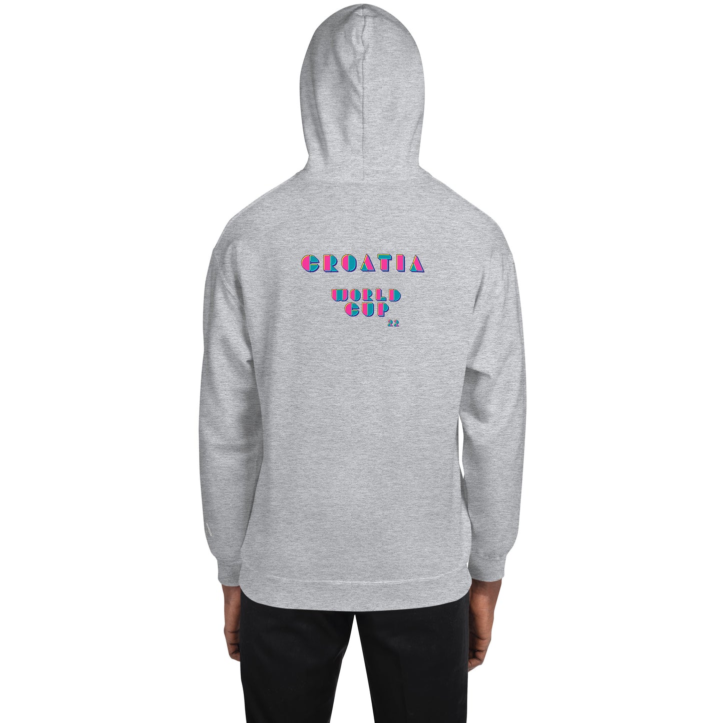 Unisex Retro World Cup 22 Hoodie Embroided Front