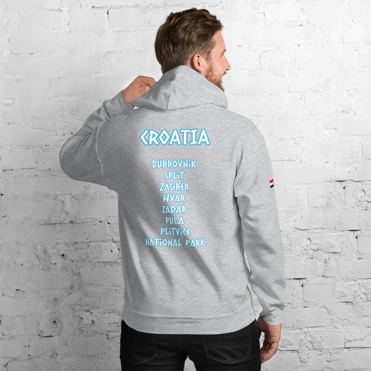 Croatian Cities Unisex Hoodie Style 1