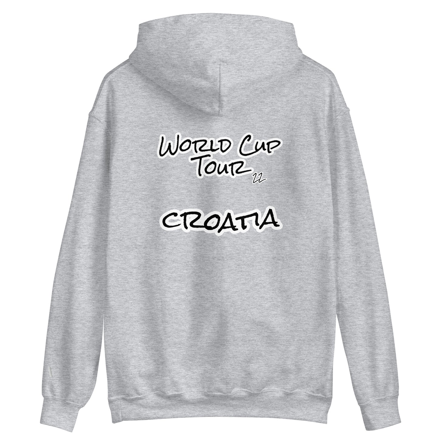 World Cup Tour 22 Croatian Unisex Hoodie - black writing