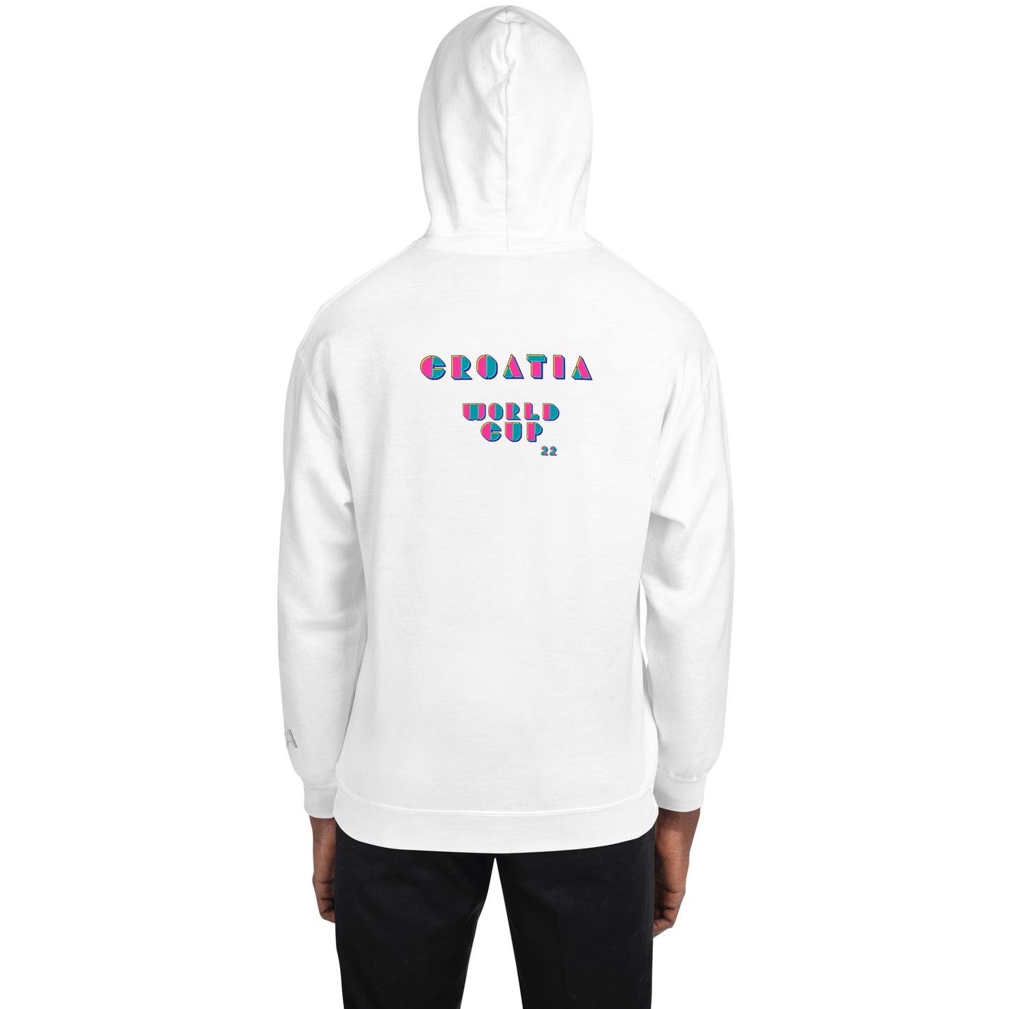 Unisex Retro World Cup 22 Hoodie Embroided Front