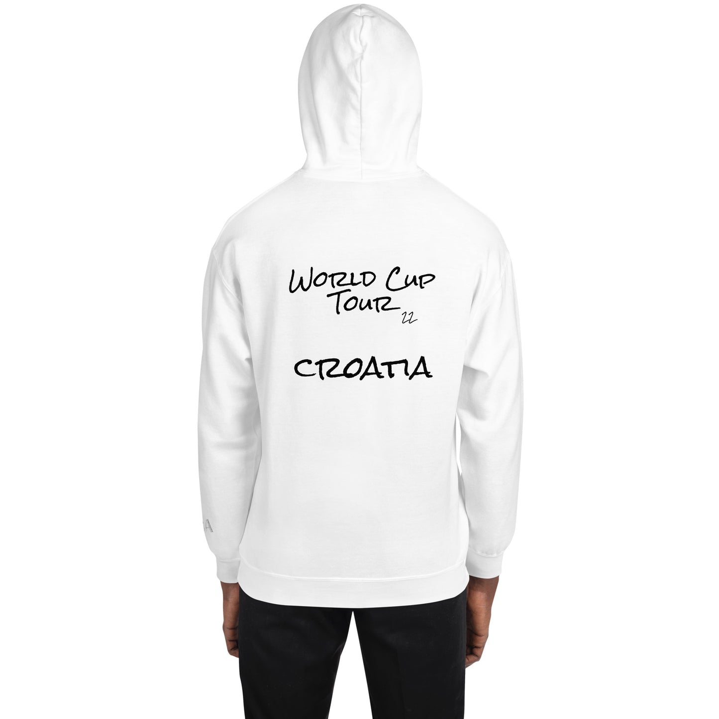 World Cup Tour 22 Croatian Unisex Hoodie - black writing
