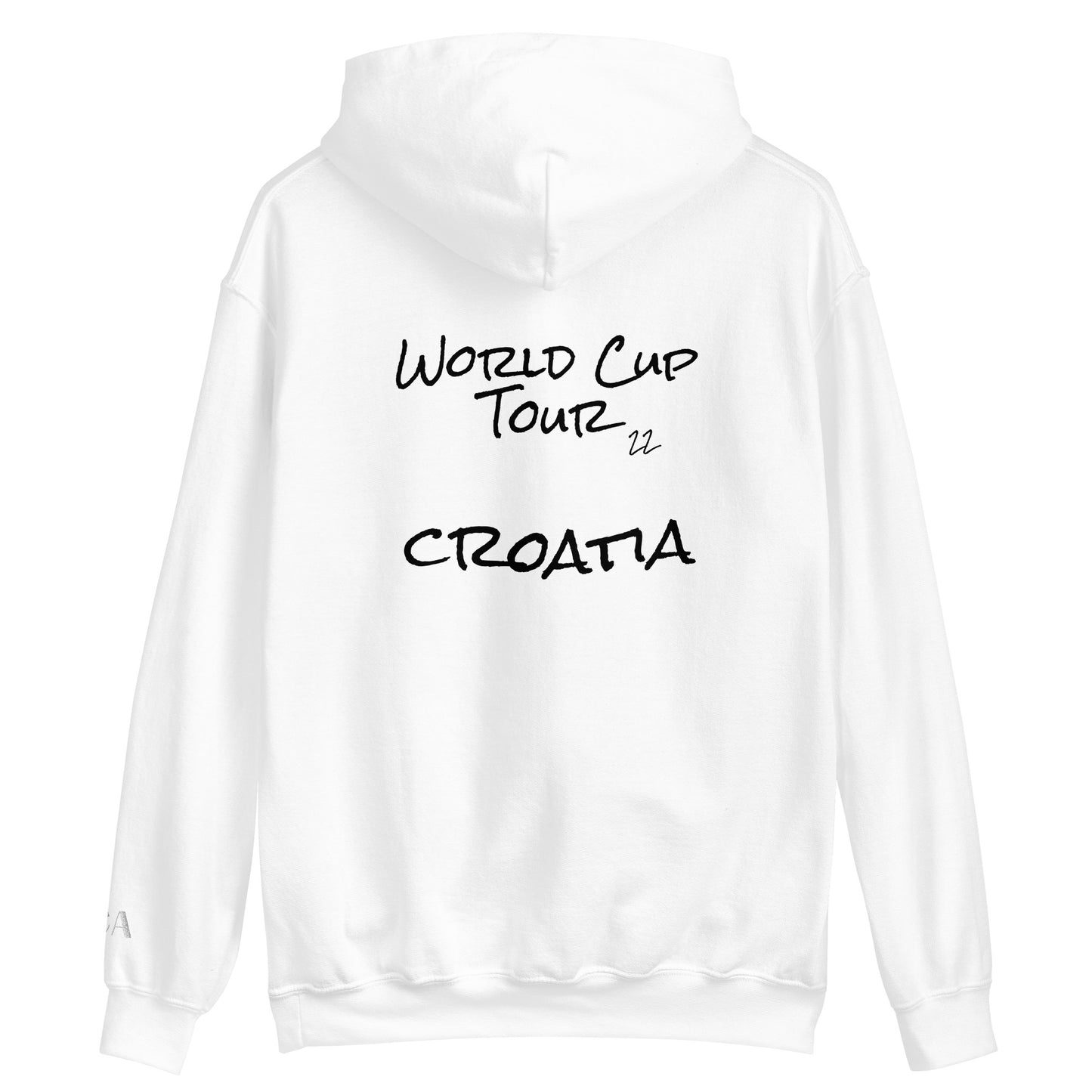 World Cup Tour 22 Croatian Unisex Hoodie - black writing