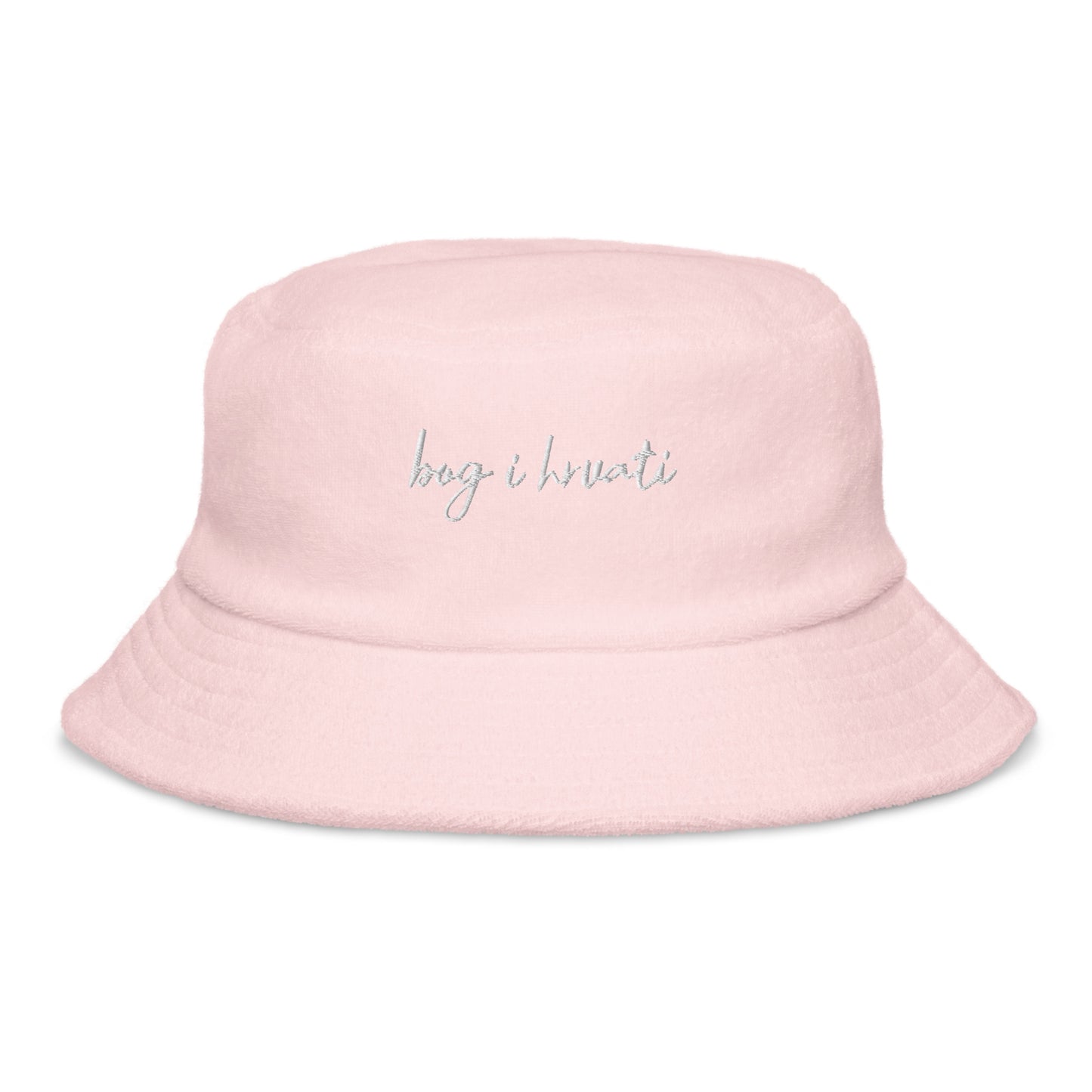 Bog i Hrvati terry cloth bucket hat
