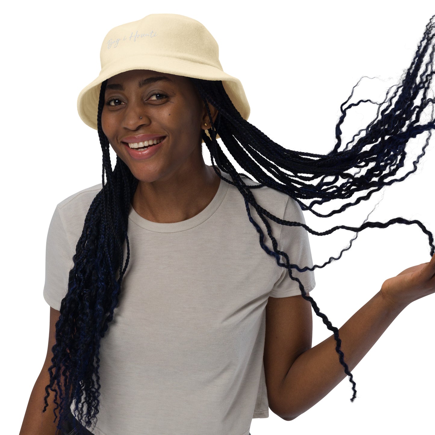 Unisex Big i Hrvati Unstructured terry cloth bucket hat