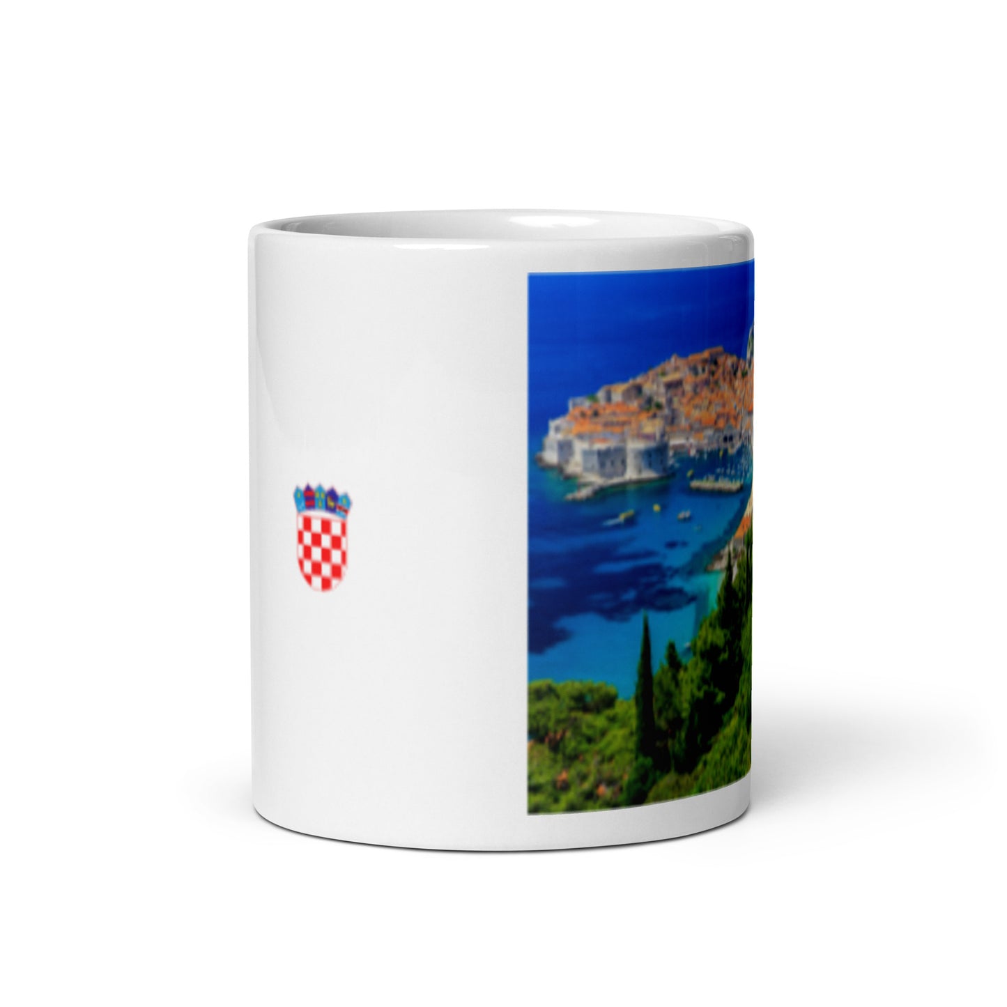 Croatian Coast White glossy mug