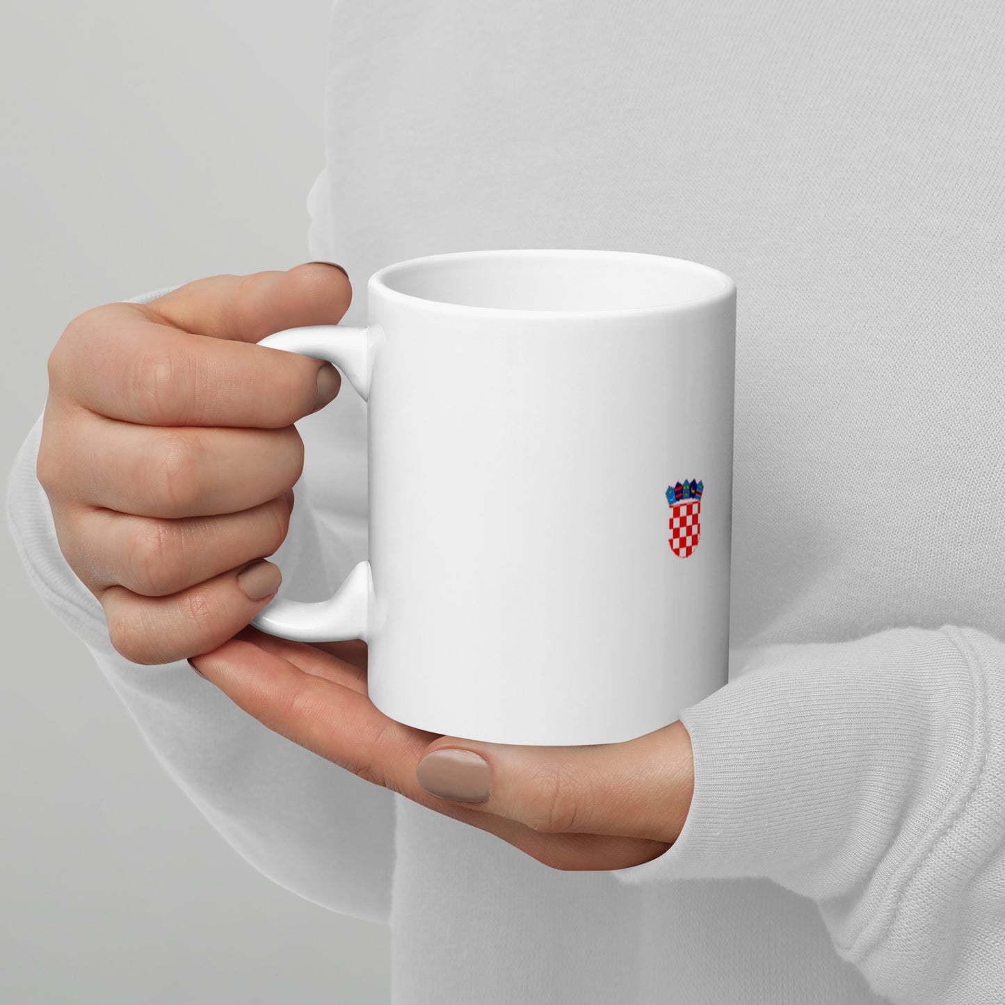 Croatian Coast White glossy mug