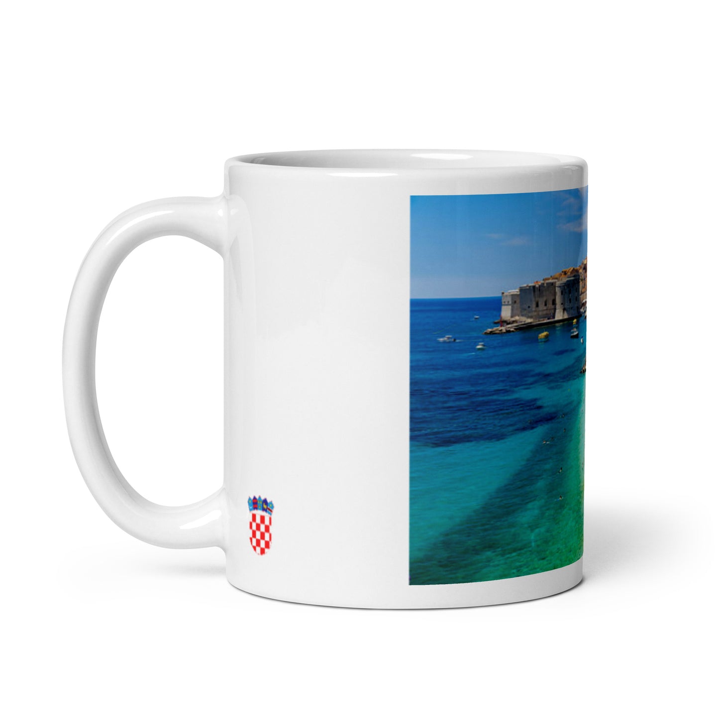 Croatian Coast 3 White glossy mug