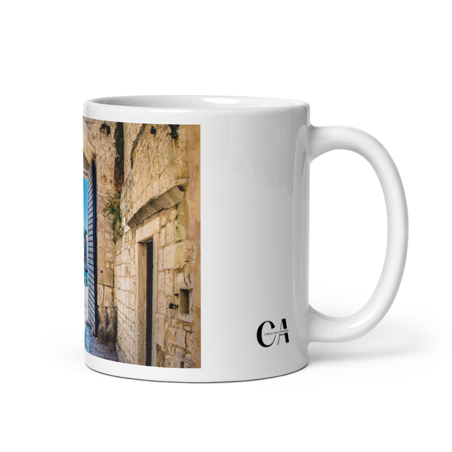 Croatian Coast 2 White glossy mug