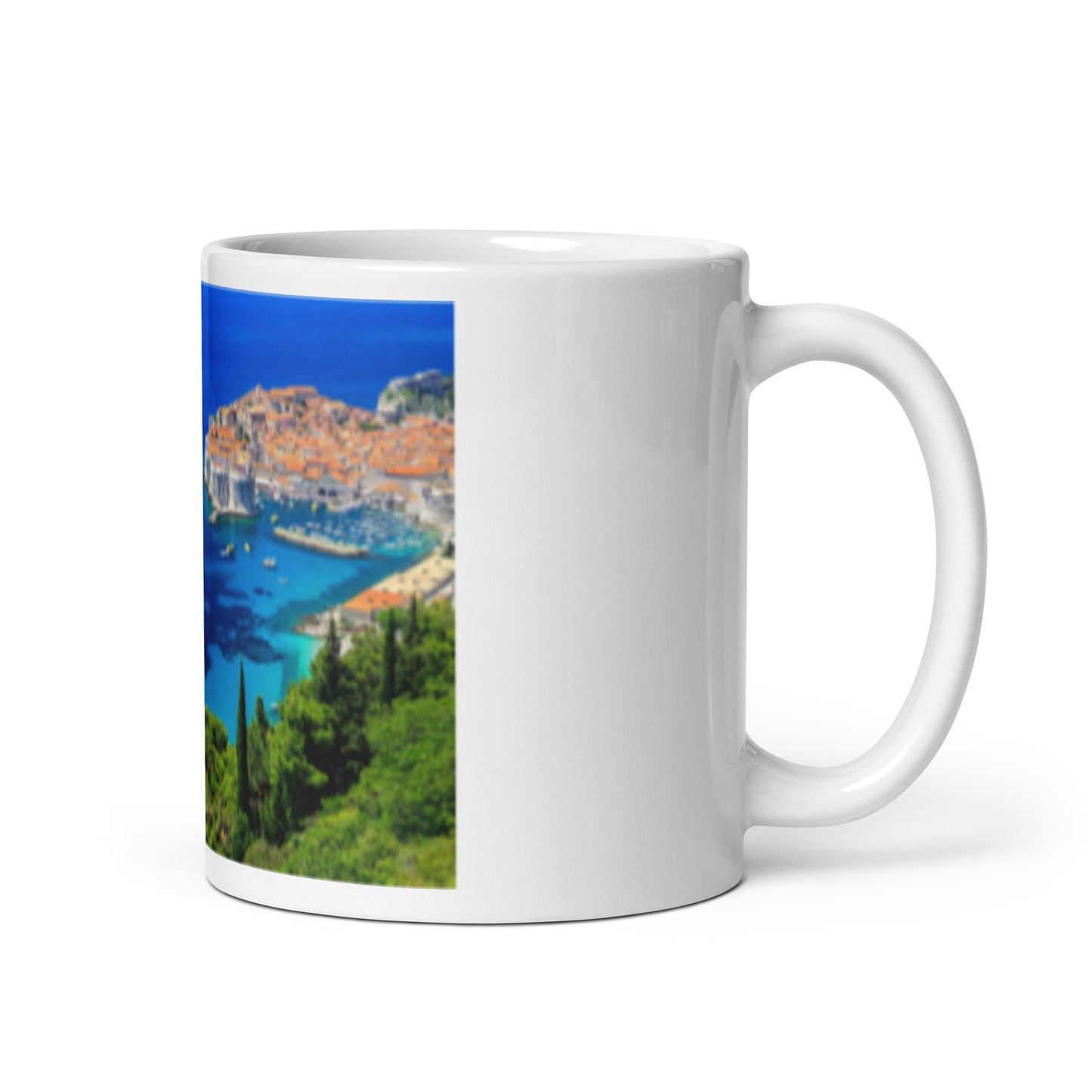Croatian Coast White glossy mug