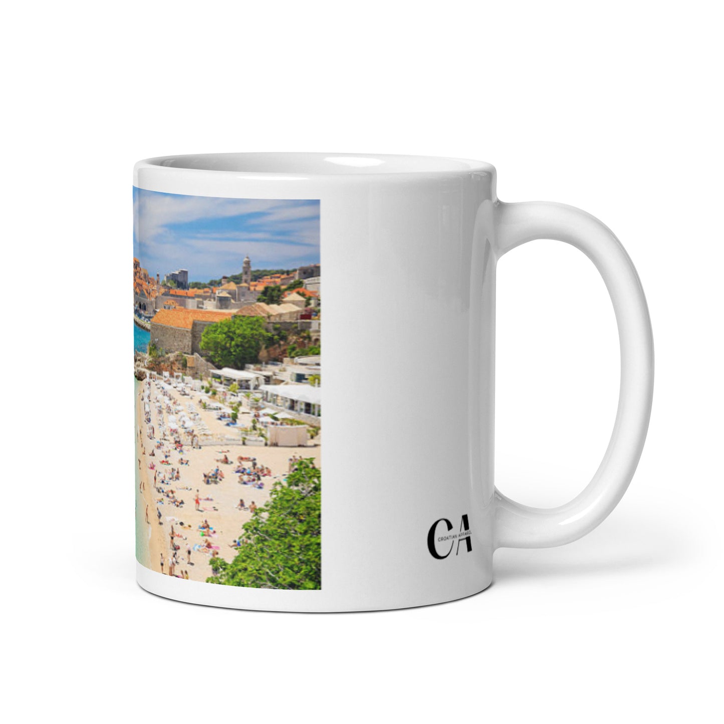 Croatian Coast 3 White glossy mug