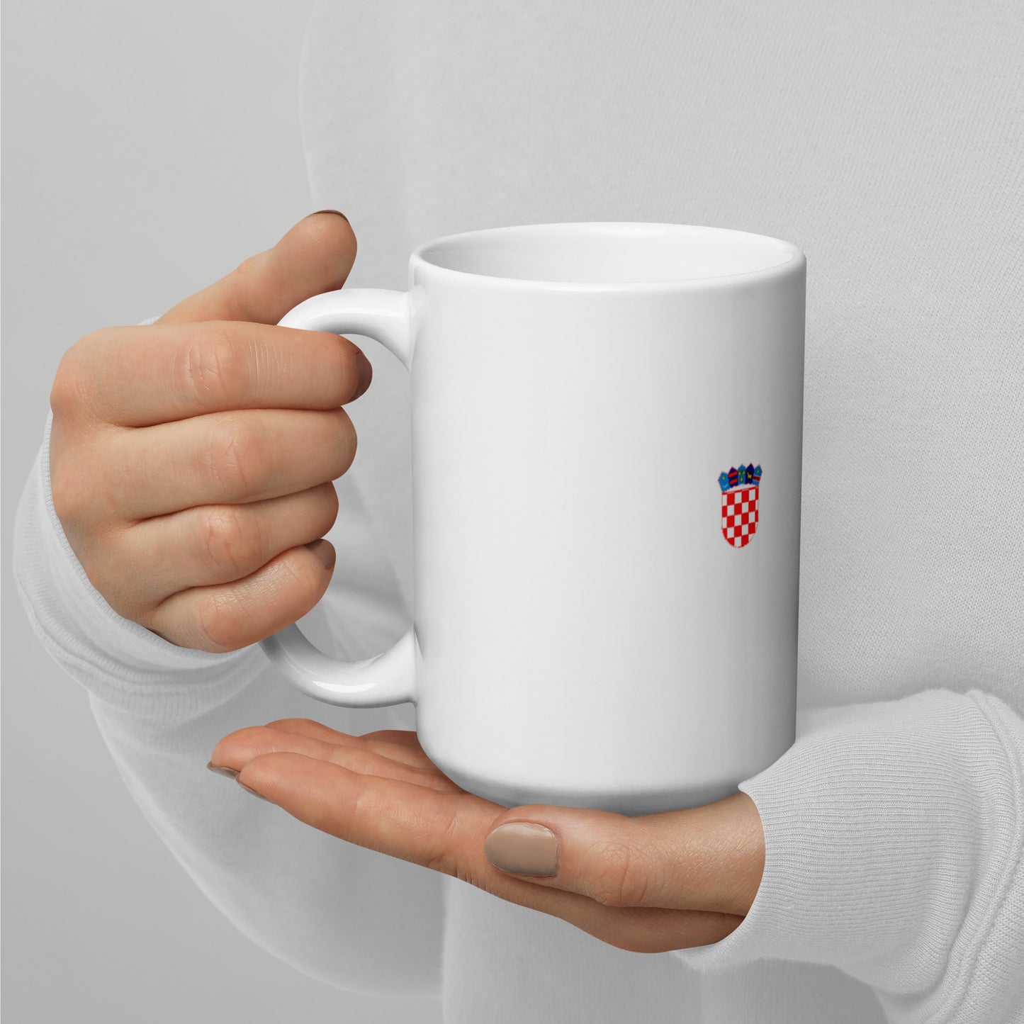 Croatian Coast White glossy mug