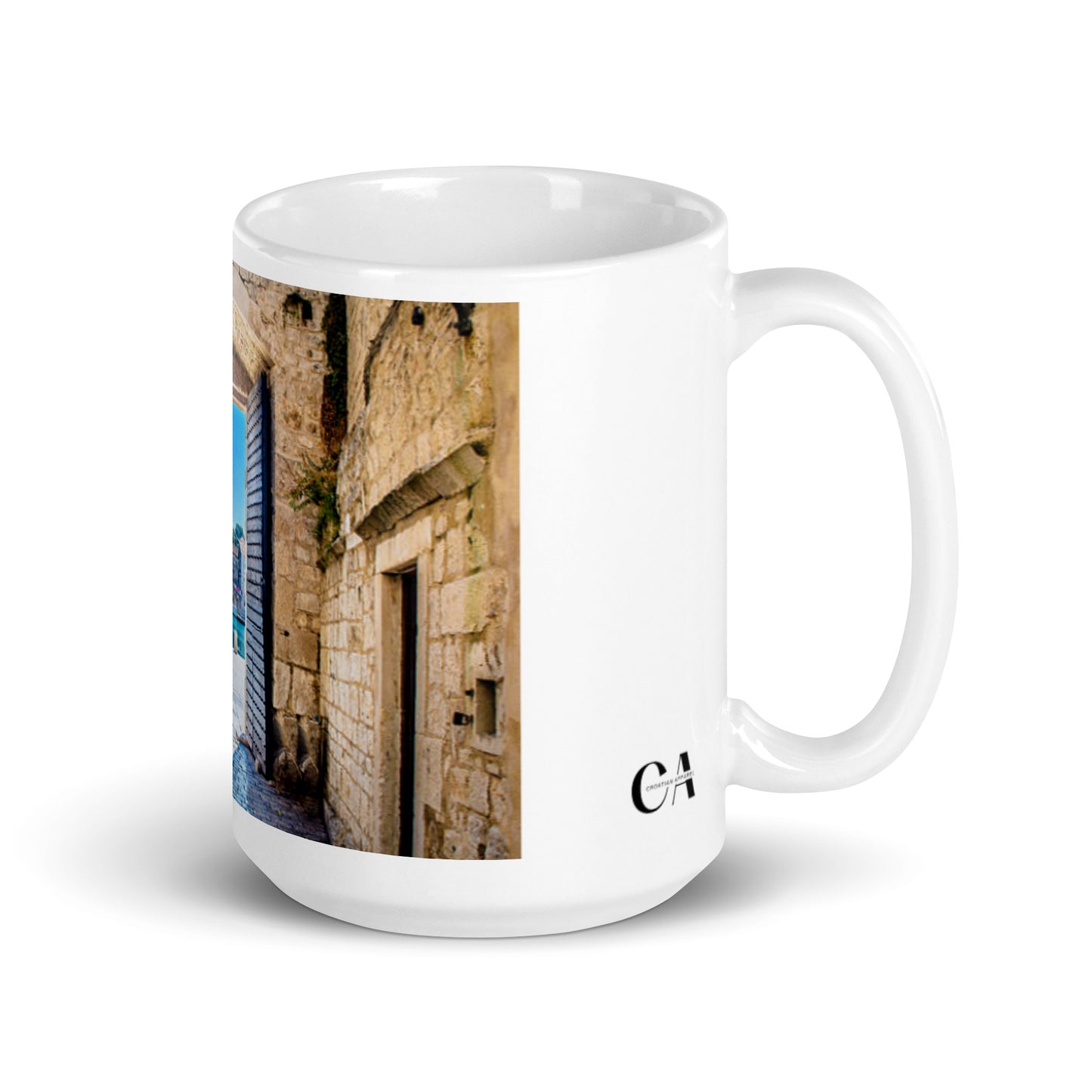 Croatian Coast 2 White glossy mug