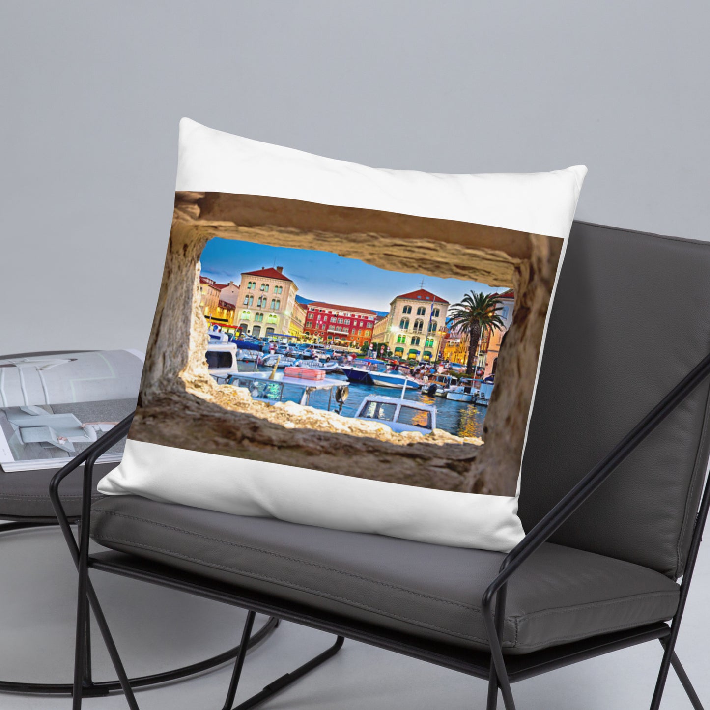 Croatian Waterfront Basic Pillow