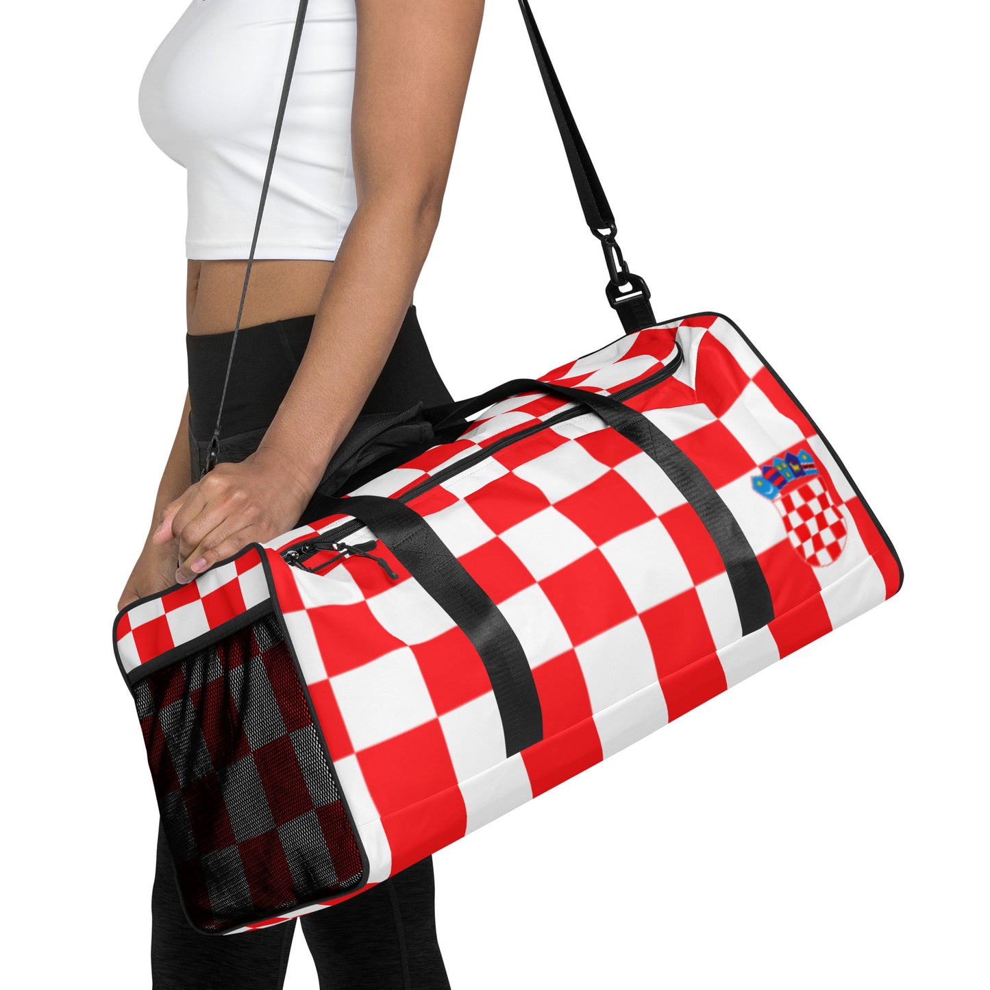 Croatian Red Checkered 'Ajmo' Duffle bag
