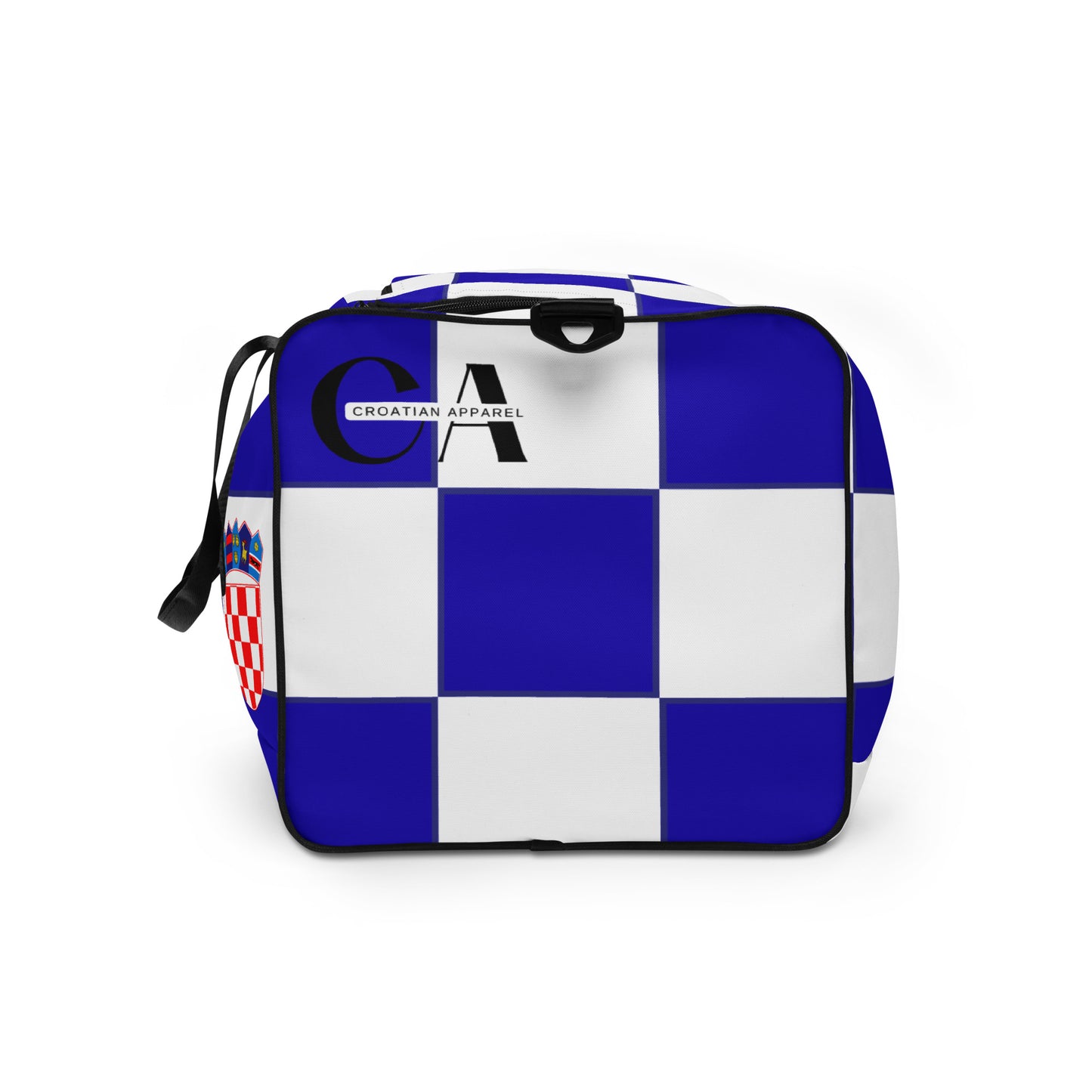 Croatian Blue Checkered 'bog i hrvati' Duffle bag