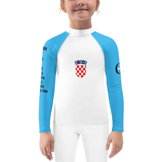 Croatian Apparel Light Blue Kids Rash Guard
