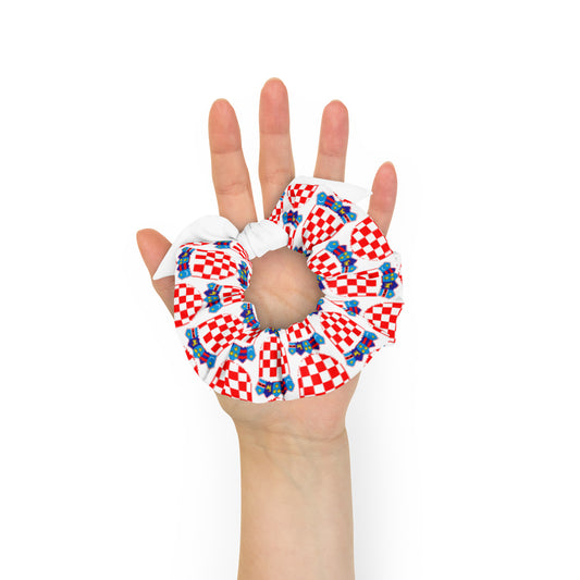 Croatian Apparel Grb White Scrunchie