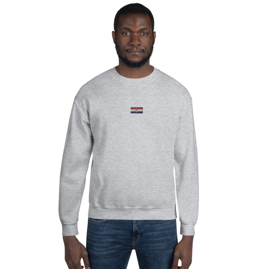 Essential Embroided Croatian Apparel Flag Unisex Sweatshirt
