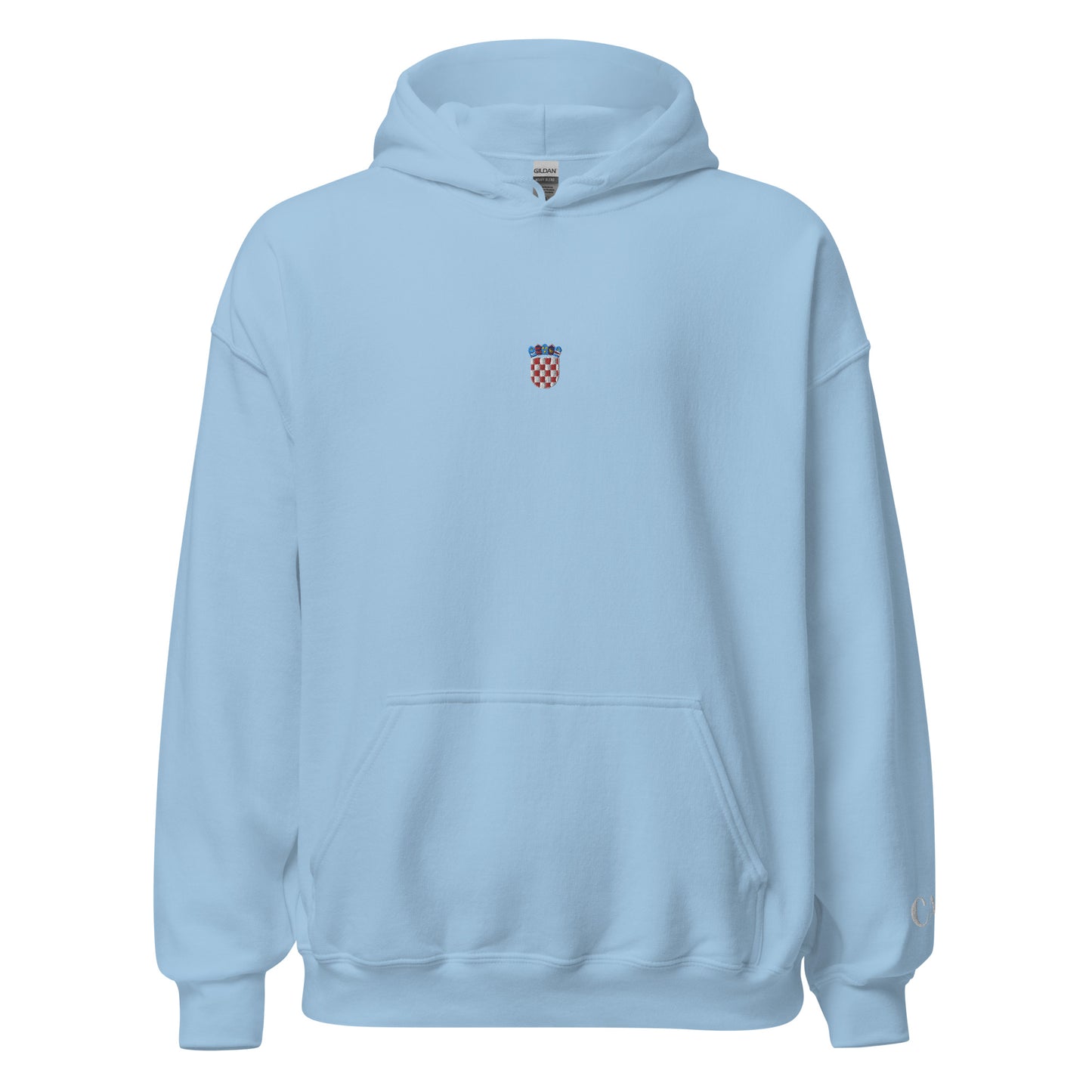 Essential Embroided Croatian Apparel Grb Unisex Hoodie