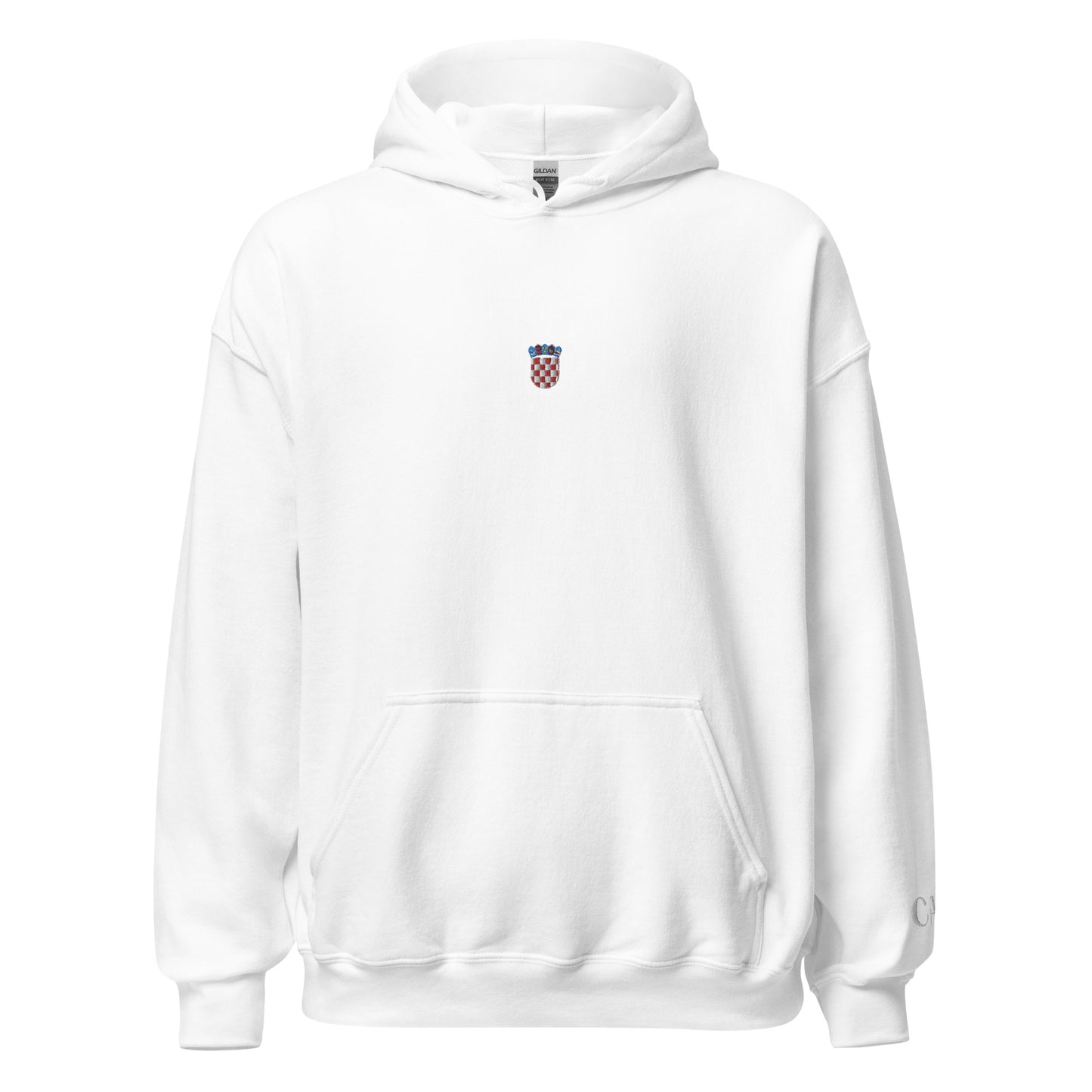 Essential Embroided Croatian Apparel Grb Unisex Hoodie