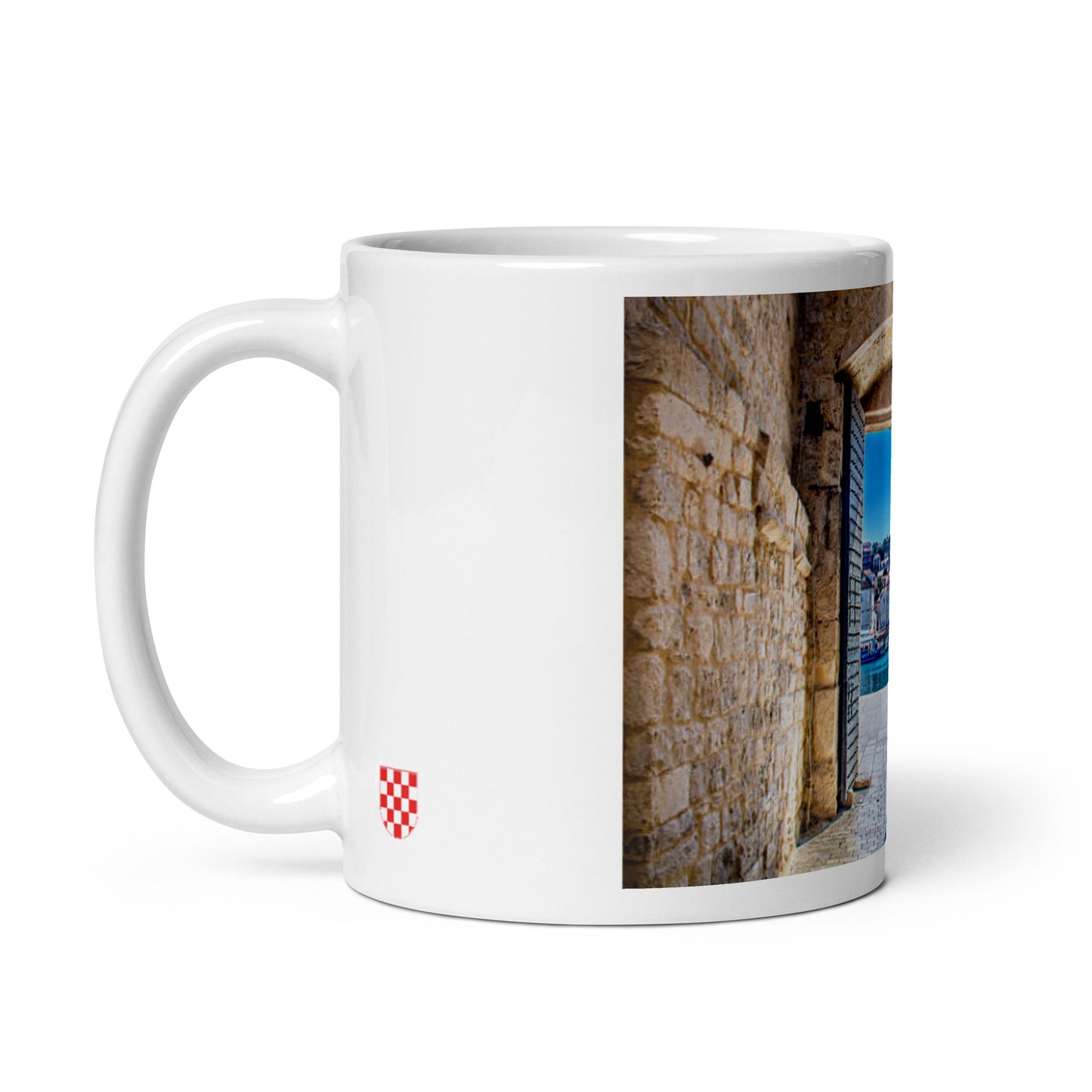 Croatian Coast 2 White glossy mug