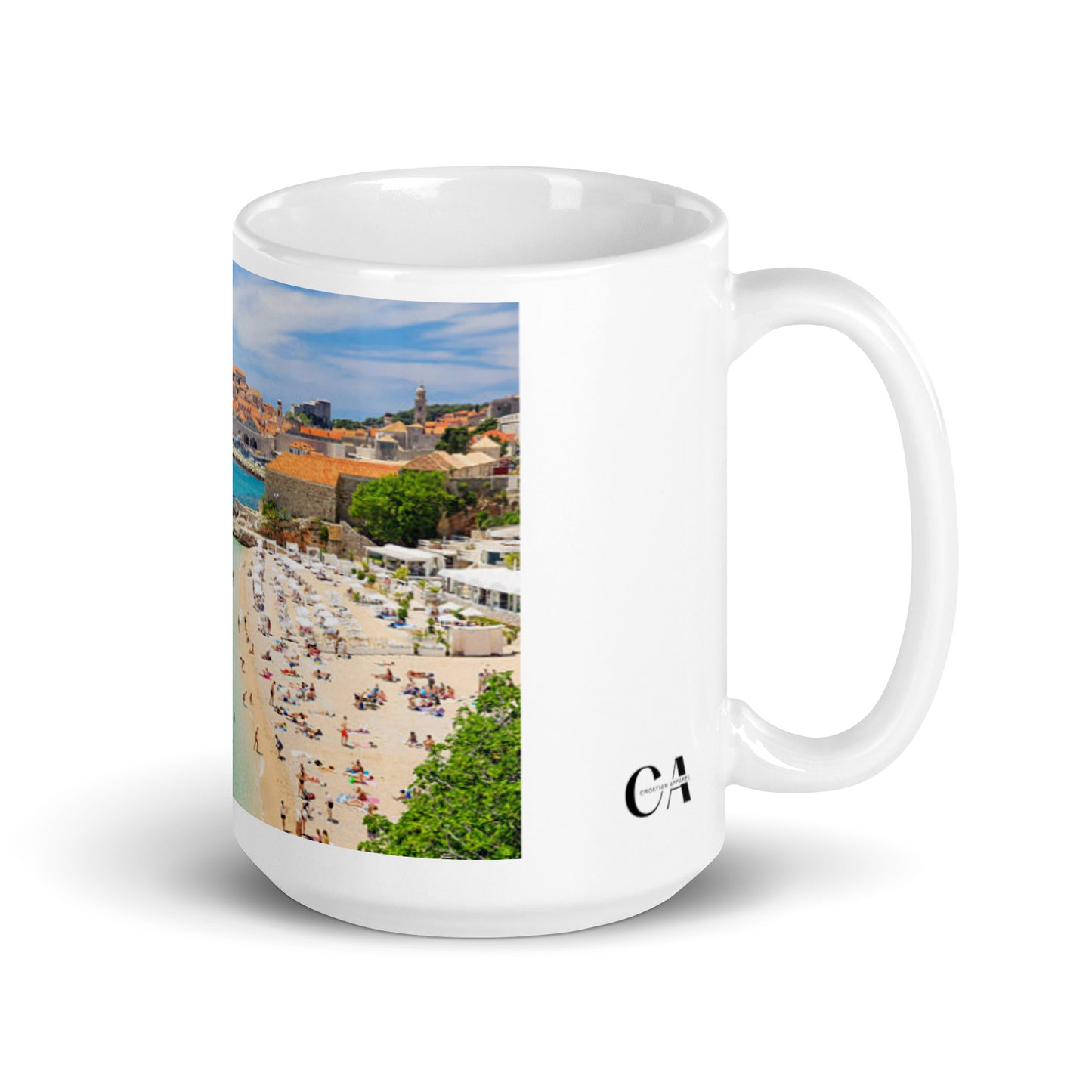 Croatian Coast 3 White glossy mug